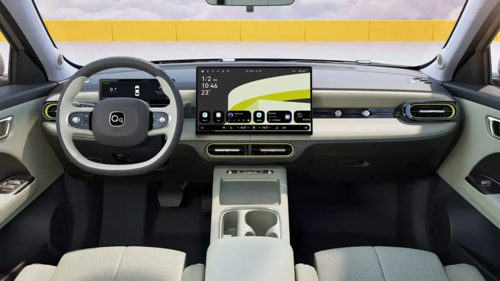Kokpit Chery QQ3 EV. Foto: materiały prasowe producenta