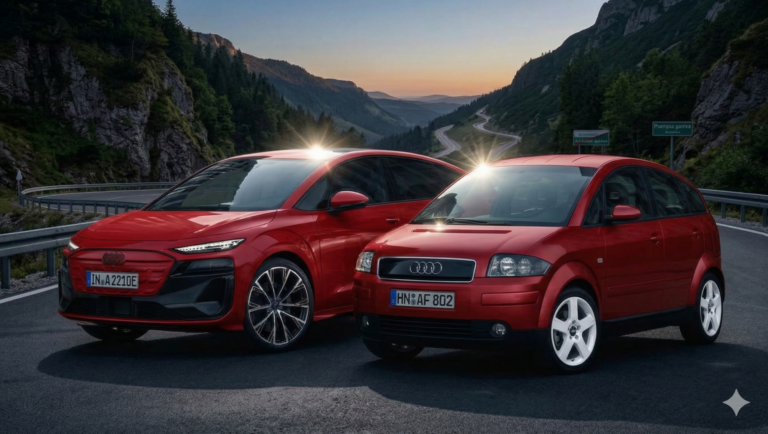 Audi A2 e-tron 2026. Grafika wygenerowana przez AI