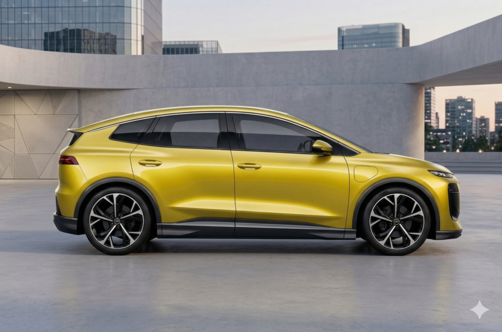 Audi A2 e-tron 2026. Grafika wygenerowana przez AI