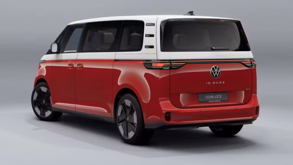 Volkswagena ID. Buzz po liftingu. Widok z tyłu. Foto: materiały prasowe producenta