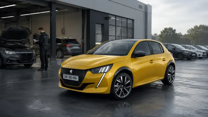 Peugeot 208 przy serwisie podczas akcji serwisowej Stellantis
