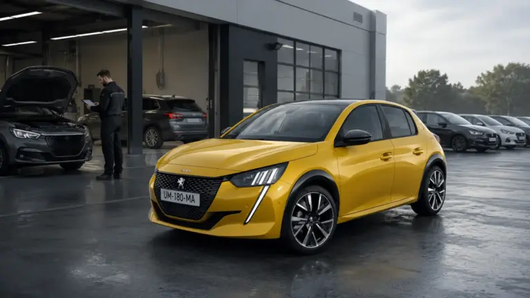 Peugeot 208 przy serwisie podczas akcji serwisowej Stellantis