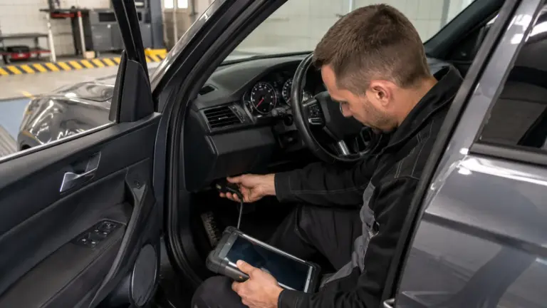 Badanie techniczne auta i odczyt danych OBFCM przez diagnostę