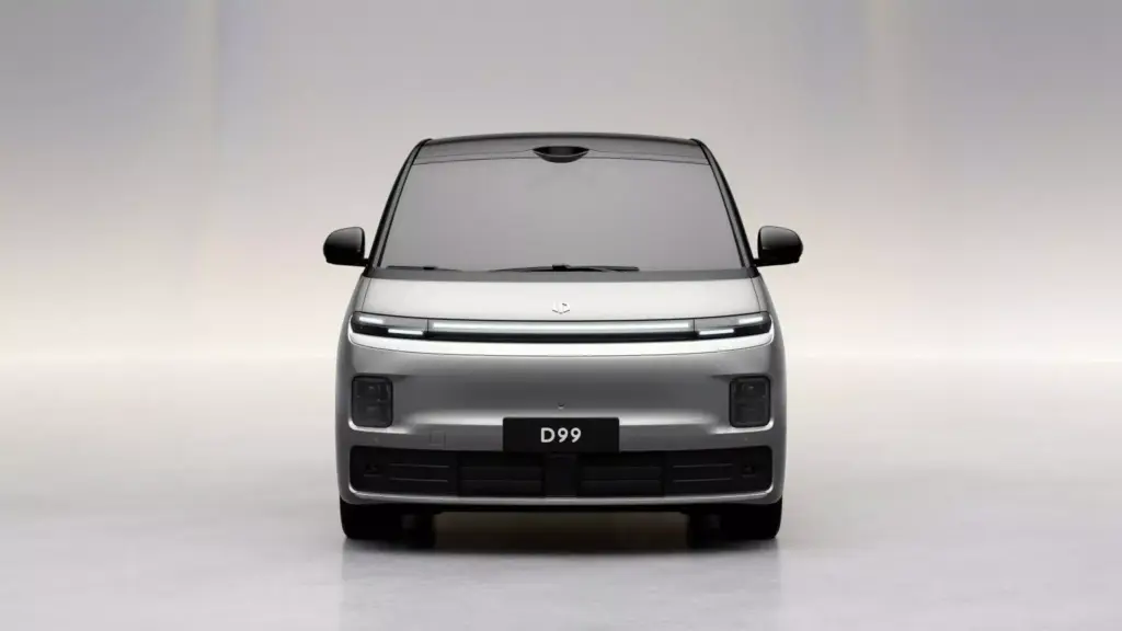 Przód Leapmotor D99 z minimalistycznym designem dużego MPV