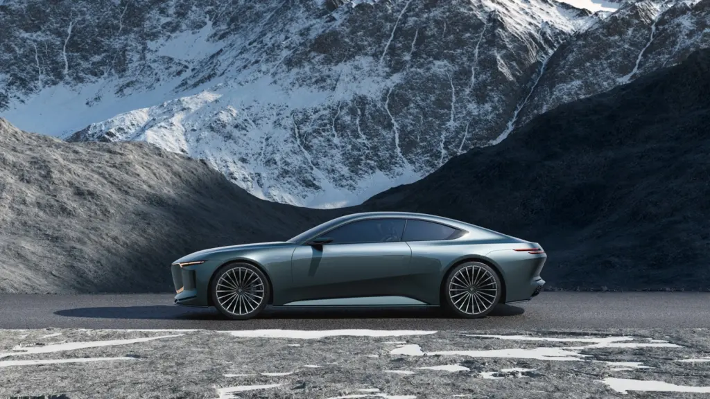 Boczny profil Vision BMW ALPINA pokazujący sylwetkę gran turismo