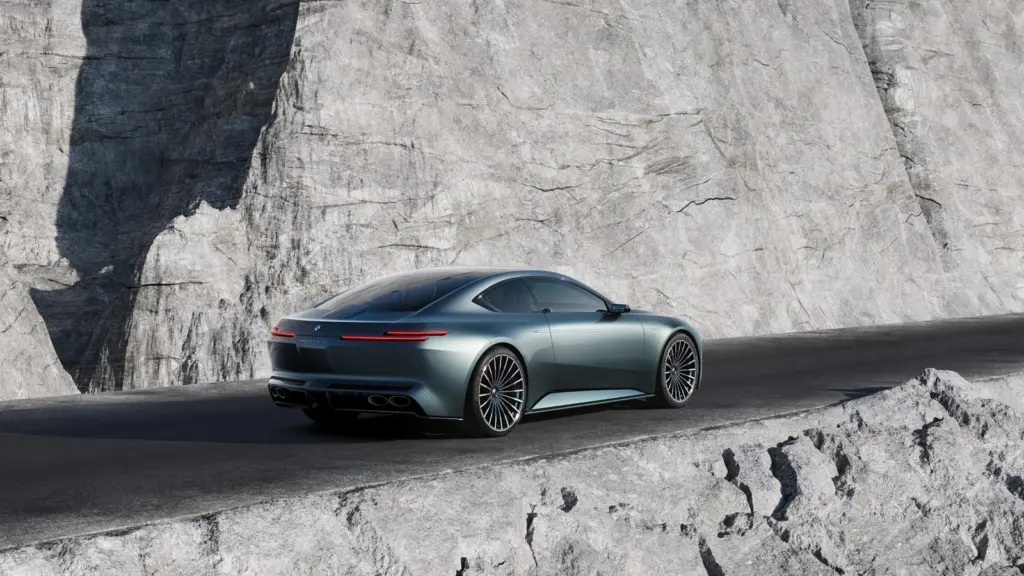 Tył Vision BMW ALPINA z charakterystycznymi światłami i linią coupé