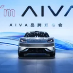 AIVA ME7 Origin Concept przodem podczas premiery nowej chińskiej marki smart EV