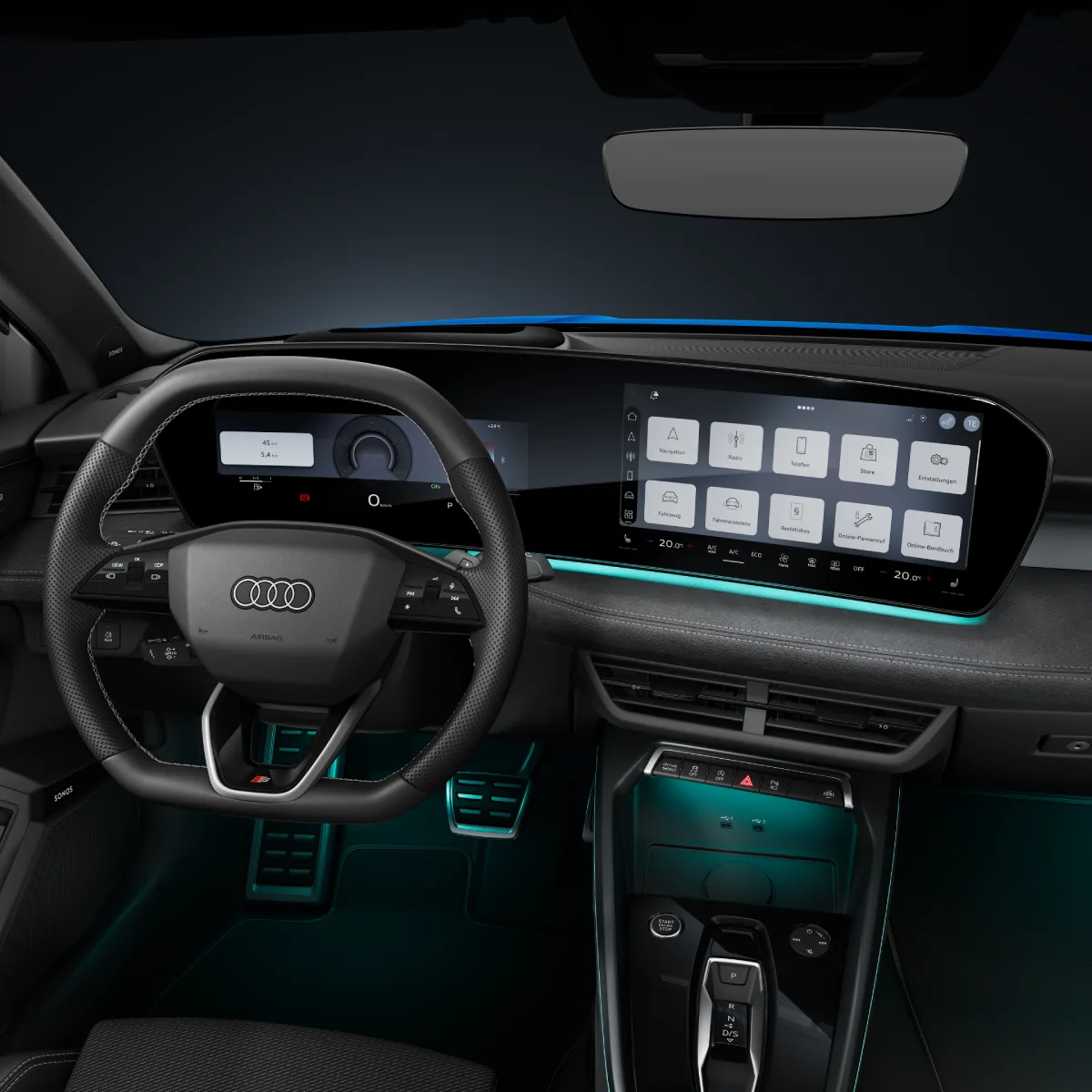 Nowy kokpit Audi A3 po liftingu z ekranami 11,9 i 12,8 cala