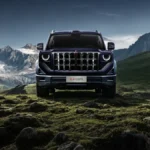 Hongqi G919 na tle gór jako chiński terenowy SUV premium pokazany od przodu