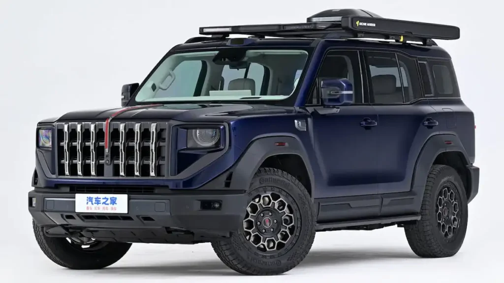 Hongqi G919 z przodu jako chiński terenowy SUV EREV z czterema silnikami elektrycznymi