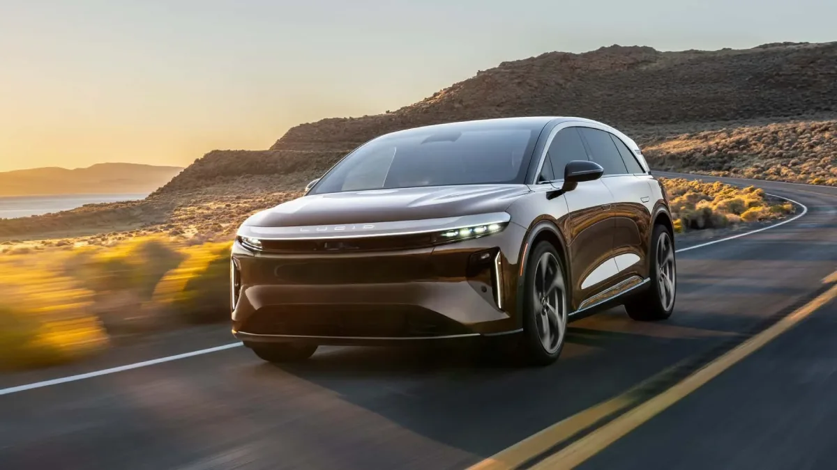 Lucid Gravity Grand Touring, który przejechał 720 km w NAF El Prix 2026