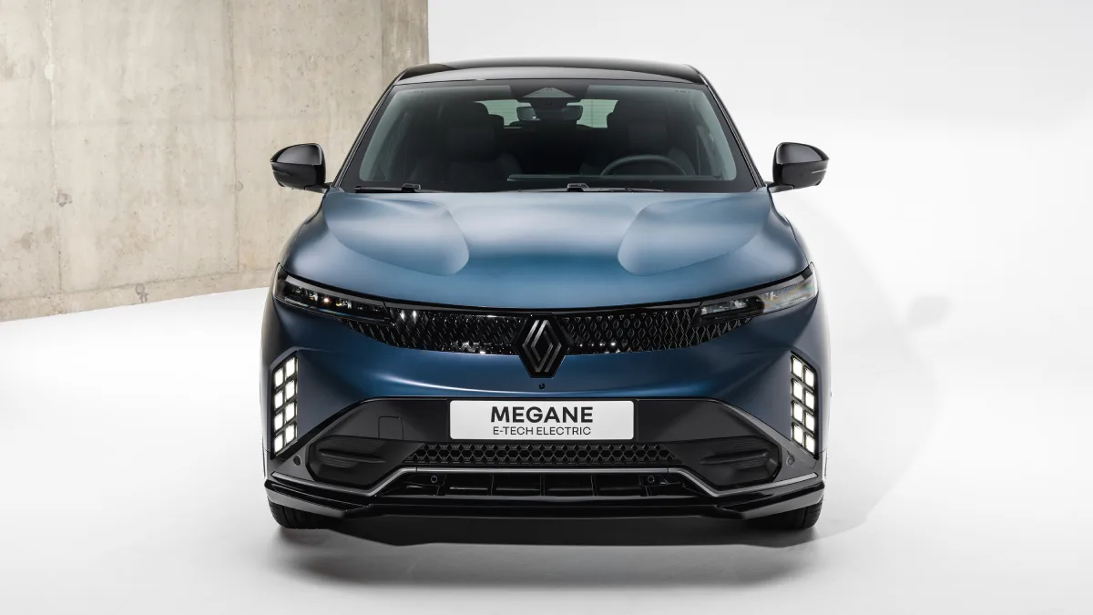 Nowy Renault Megane E-Tech electric 2026 – widok z przodu