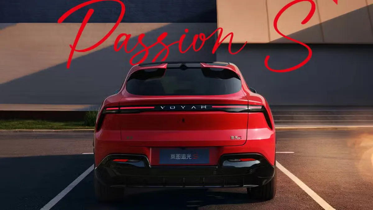 Voyah Passion S widziany od tyłu