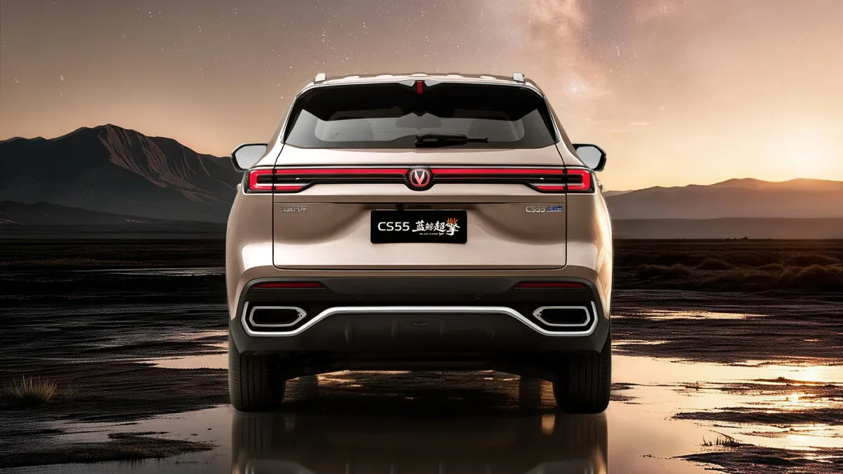 Changan CS55 Plus HEV pokazany od tyłu