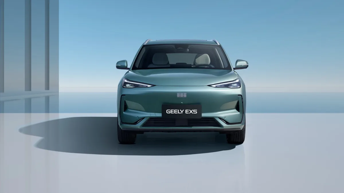 Geely EX5 2026 widziany na wprost